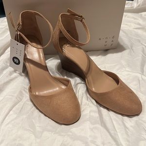 A New Day Taupe Wedge